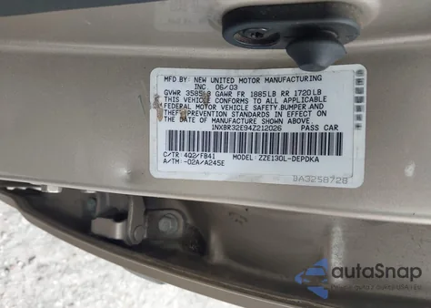 2004 Toyota Corolla Ce/Le/S from USA, damaged, VIN 1NXBR32E94Z212026